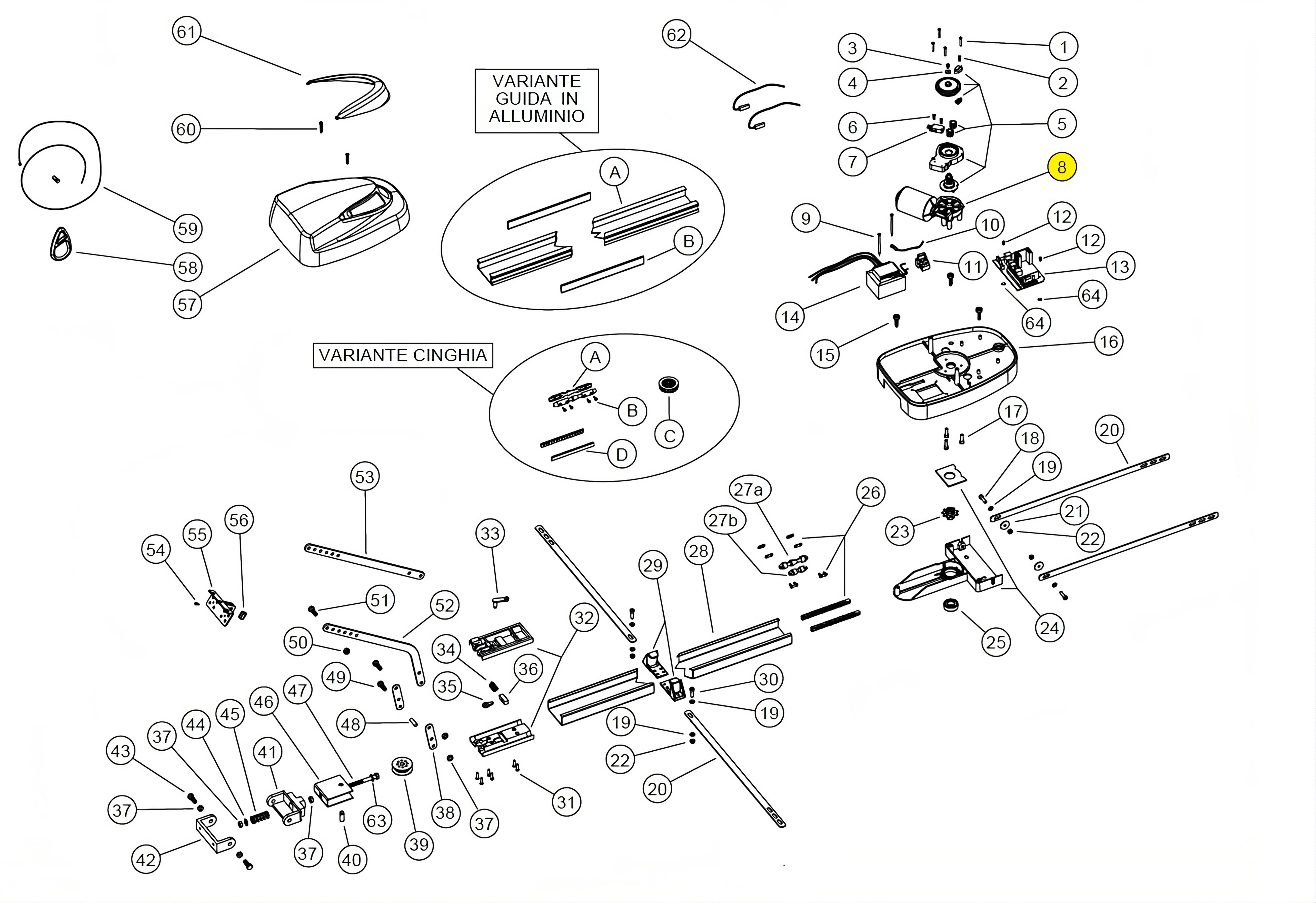 130015/2 MOTORE ELETTRICO 24V CON ENCODER UTILE UNIKO RICAMBIO