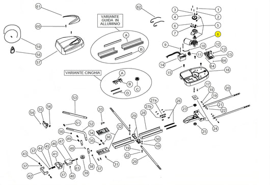 130015/2 MOTORE ELETTRICO 24V CON ENCODER UTILE UNIKO RICAMBIO