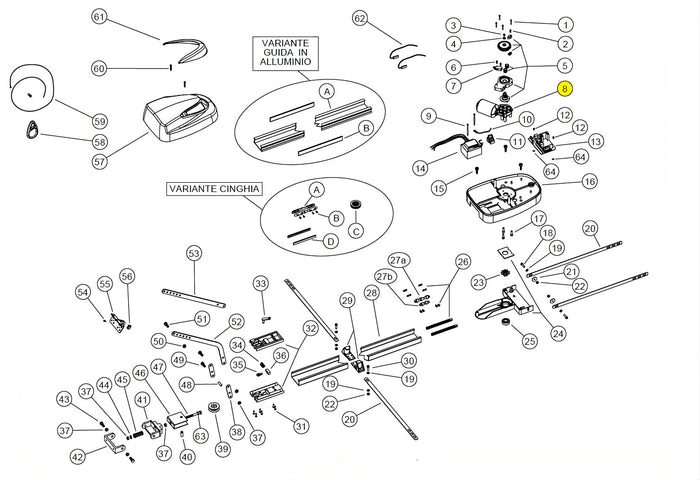 130015/2 MOTORE ELETTRICO 24V CON ENCODER UTILE UNIKO RICAMBIO
