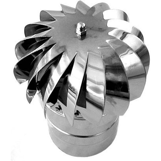 Comignolo eolico girevole fumaiolo acciaio inox diam 200 mm/femm