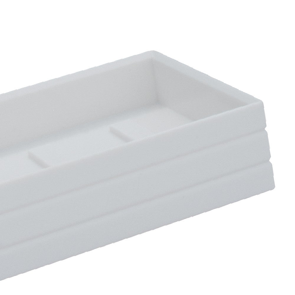 Porta sapone bianco rettangolare - serie style