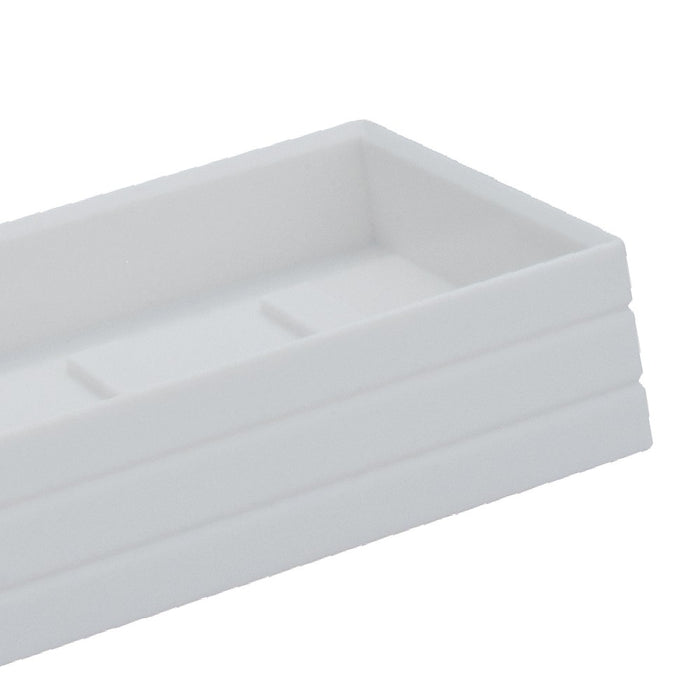 Porta sapone bianco rettangolare - serie style