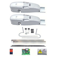 KIT ROCKET 2 MOTORI PORTA BASCULANTE CONTRAPPESO BRACCI CURVI 230V NO SALDATURE