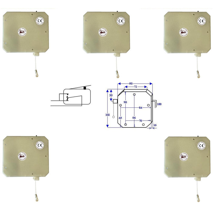 5 ROLLER O SINTAP CONTATTO A CORDINO SERRANDE TAPPARELLE Securvera SS-SAL5CSCSTB