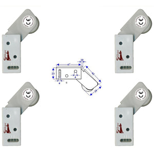 4 ROTELLI CONTATTI ALLARME A PASSAGGIO Securvera SE-RCBQRCVAPC