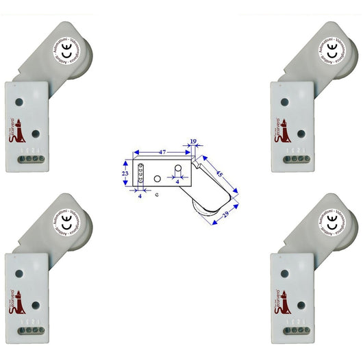 4 ROTELLI CONTATTI ALLARME A PASSAGGIO Securvera SE-RCBQRCVAPC