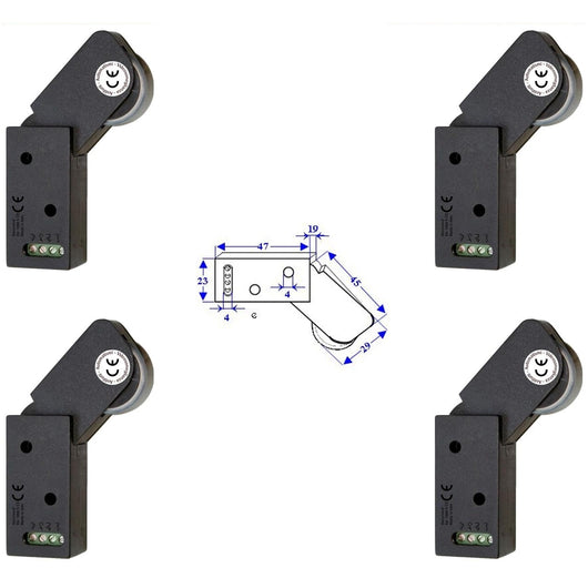 4 ROTELLI CONTATTI ALLARME A PASSAGGIO Securvera SE-RCMQRCVAPB