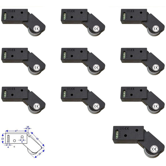 10 ROTELLI CONTATTI ALLARME A PASSAGGIO Securvera SE-RCMXRCVAPC