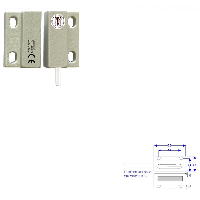 MICROCONTATTO MAGNETICO NC A MATTONCINO DA ESTERNO Securvera ST-100MCMFEPE
