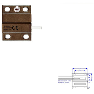 MICROCONTATTO MAGNETICO NC A MATTONCINO DA ESTERNO Securvera ST-10MCMMFEPB