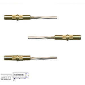 3 MINICONTATTI MAGNETICI DA INCASSO CILINDRICI A CHIODO Securvera ST-105TCMOCOA