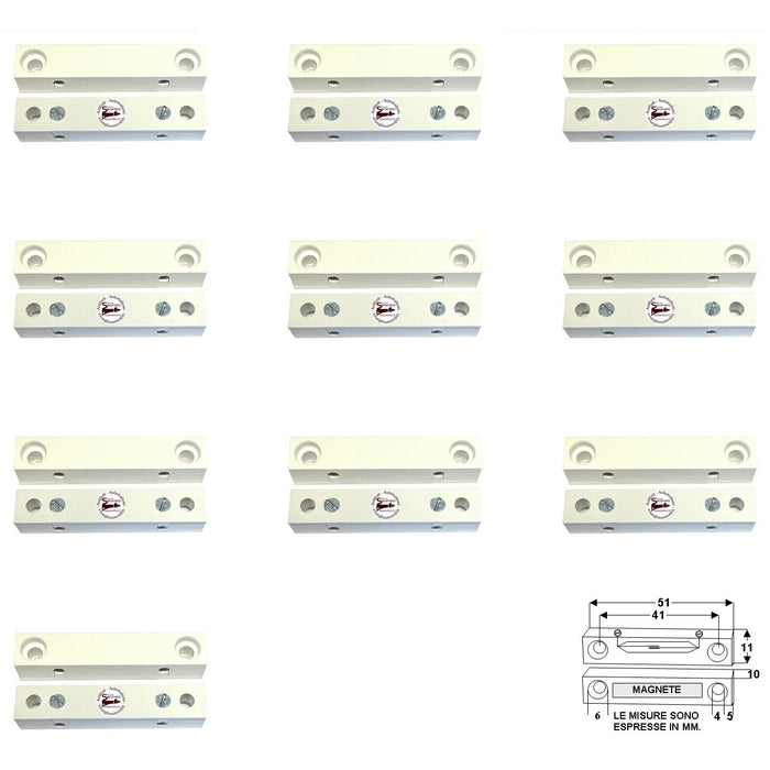 10 CONTATTI MAGNETICI DA ESTERNO PER INFISSI NON FERROSI Securvera ST-41BCMEPXSA