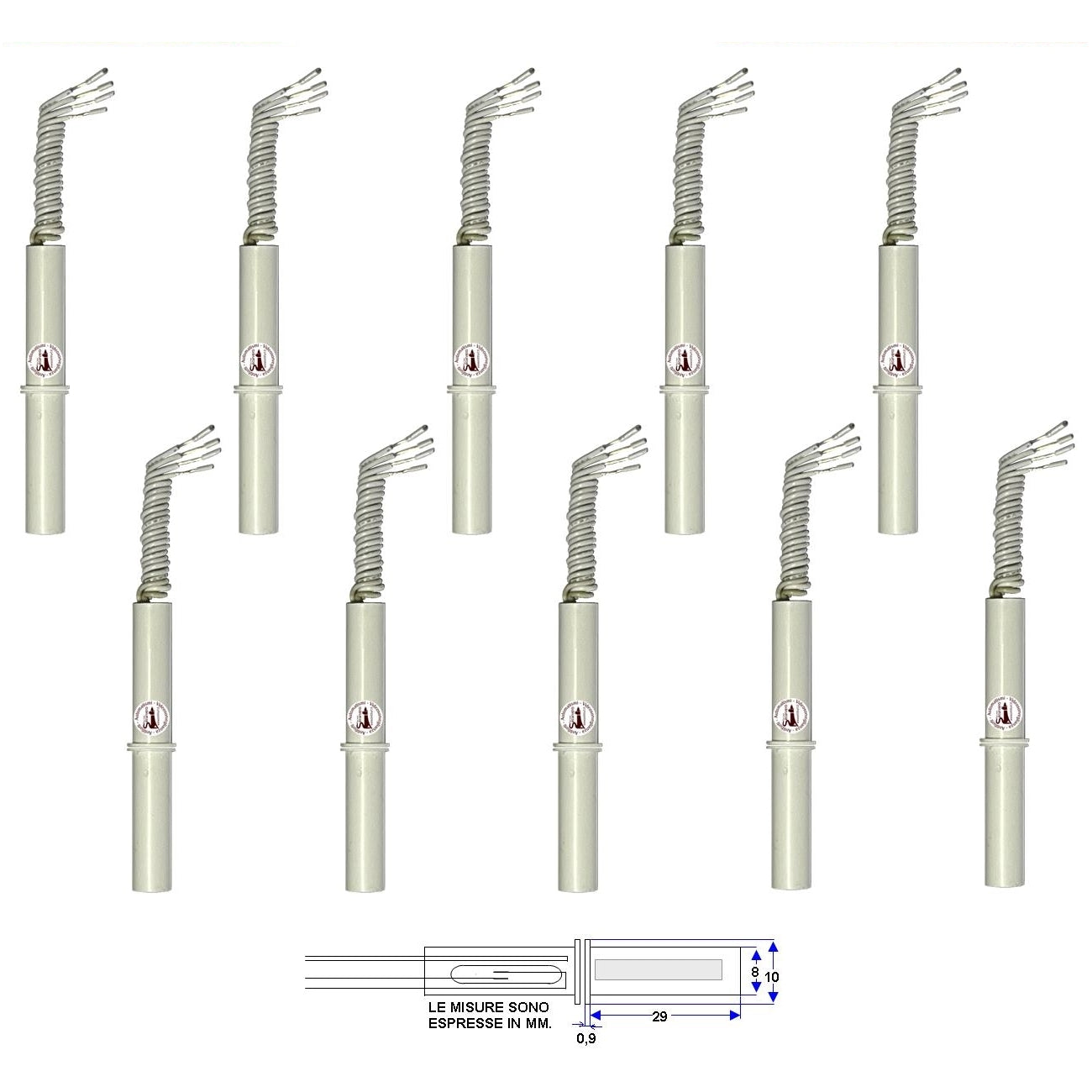 10 CONTATTI MAGNETICI DA INCASSO PER INFISSI NON FERROSI Securvera ST-415CPXSMPA