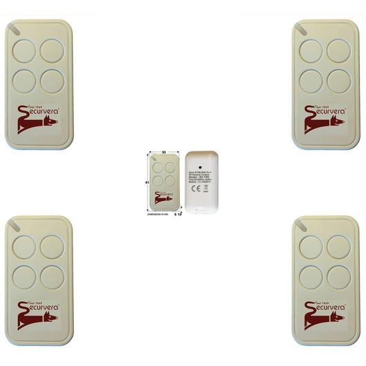 4 RADIOCOMANDI 4 CANALI CODICE UNIVOCO ROLLING CODE Securvera SV-TRC4RC4CSD