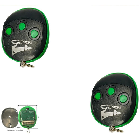 2 RADIOCOMANDI CLONATORI 3 CANALI DEFAULT Securvera SV-RATDRC3CSE