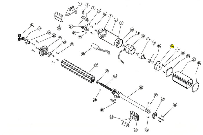 121023 COPERCHIO ANTERIORE STATORE ALLUMINIO LINEAR 11 VH 230V RICAMBIO