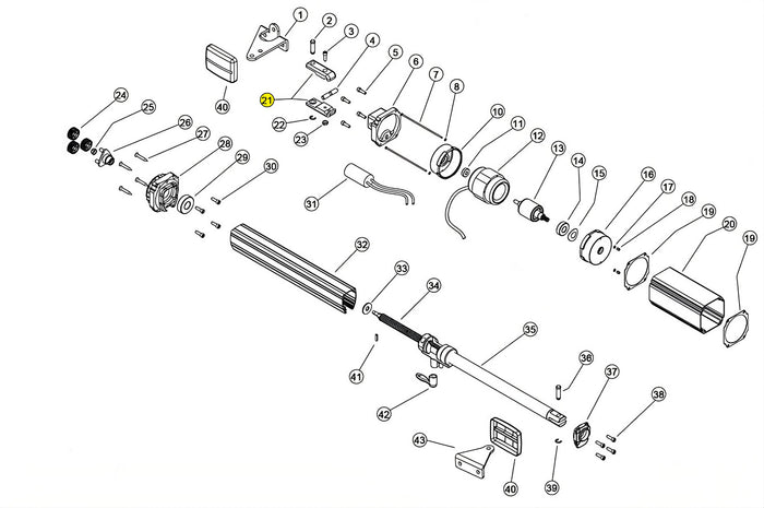 121091 FORCELLA POSTERIORE LINEAR 11 VH 230V RICAMBIO