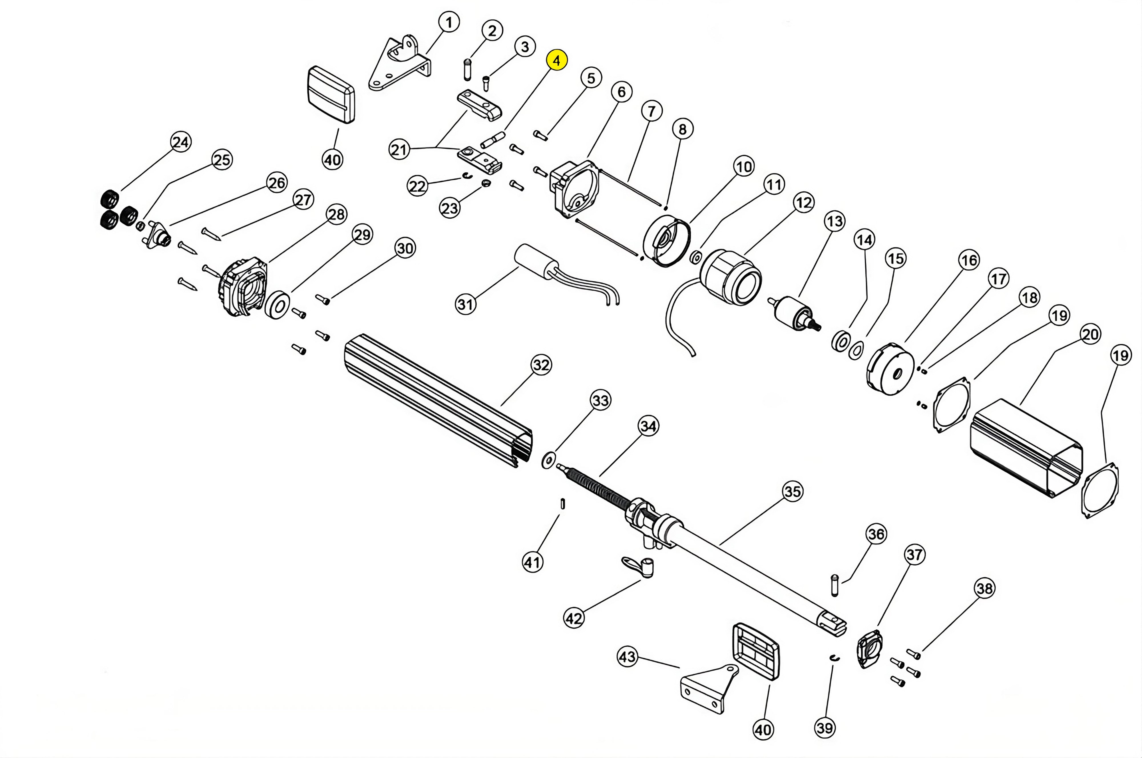 121093 PERNO D10 PER FORCELLA POSTERIORE LINEAR 11 VH 230V RICAMBIO