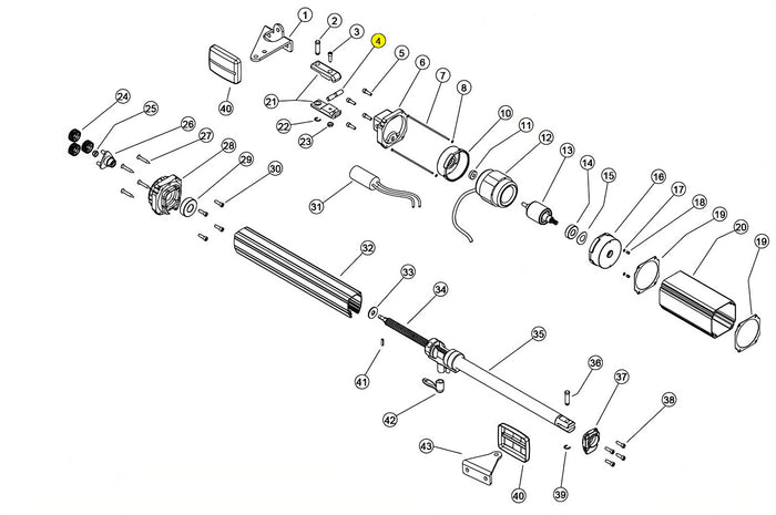 121093 PERNO D10 PER FORCELLA POSTERIORE LINEAR 11 VH 230V RICAMBIO