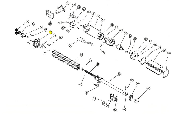 121331 COPERCHIO EPICICLOIDALE LINEAR 11 VH 230V RICAMBIO