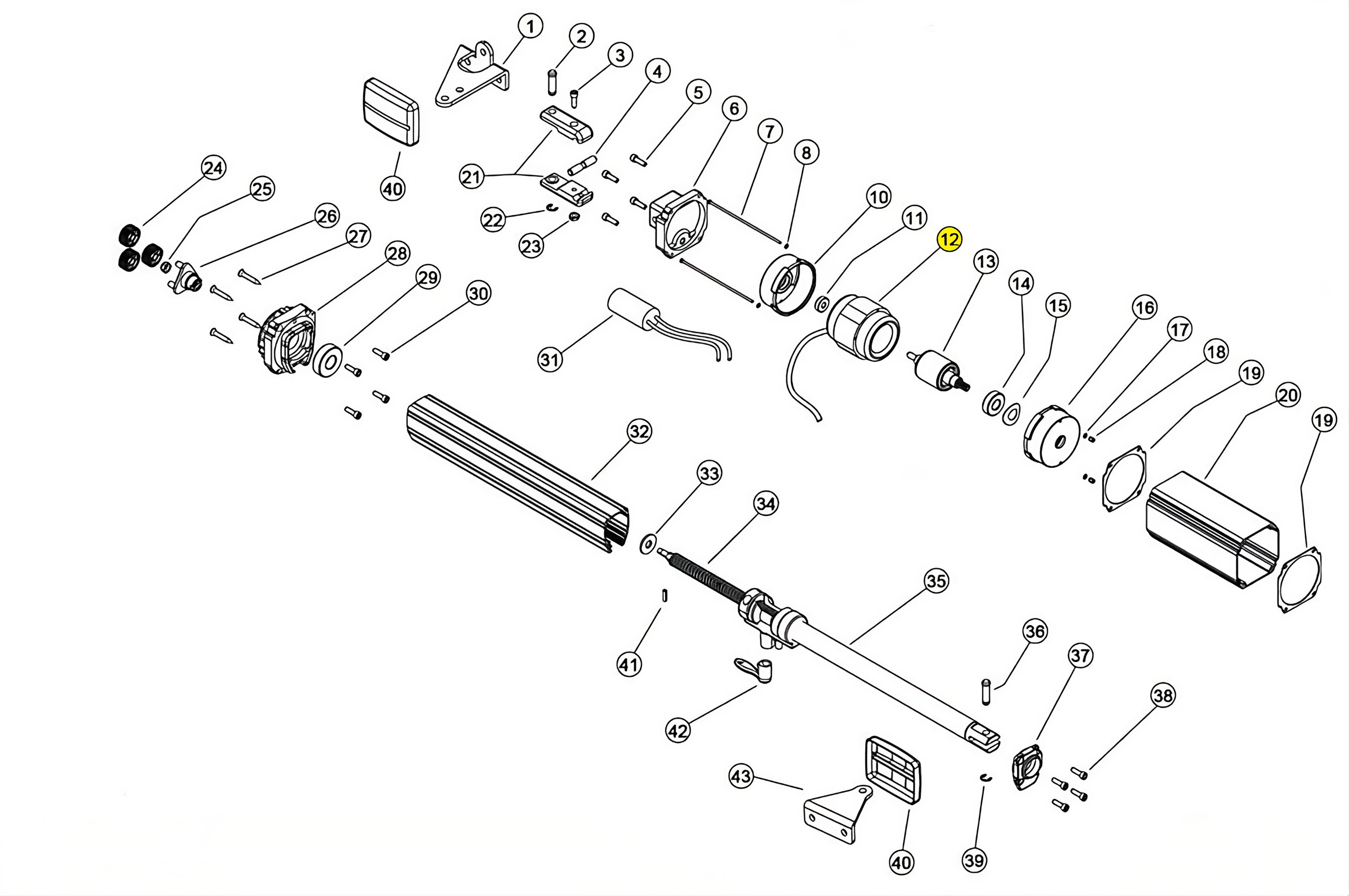 13000/4 STATORE 80-45-45 4 POLI LINEAR 11 VH 230V RICAMBIO