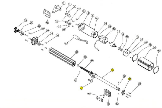 942/B STELO INOX + CARRELLO COMPLETO CORSA 500 LINEAR 11 VH 230V RICAMBIO