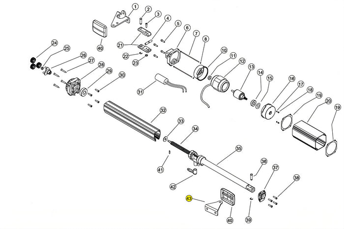 ST006 STAFFA ANTERIORE LINEAR 11 VH 230V RICAMBIO