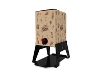 Porta Bag-in-Box 3L con vassoio integrato supporto rialzato per vino e olio Lisa - Nero