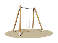 Altalena Sally 1 Posto 986 struttura acciaio/legno H 265cm EN 1176 Giochipark - Gabbia