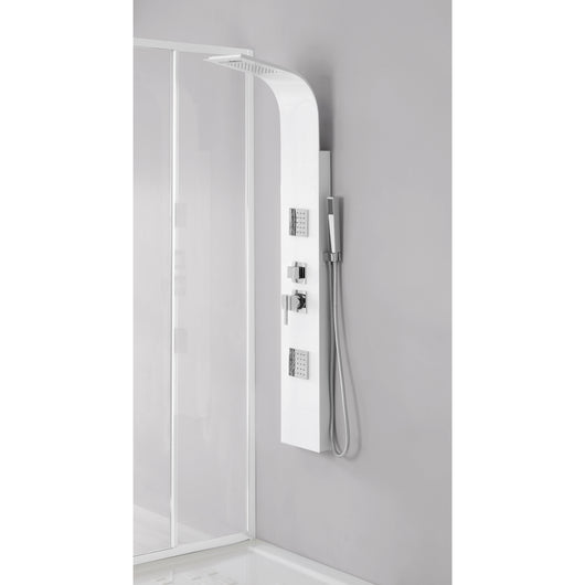 COLONNA DOCCIA IN ALLUMINIO BIANCA ALASKA