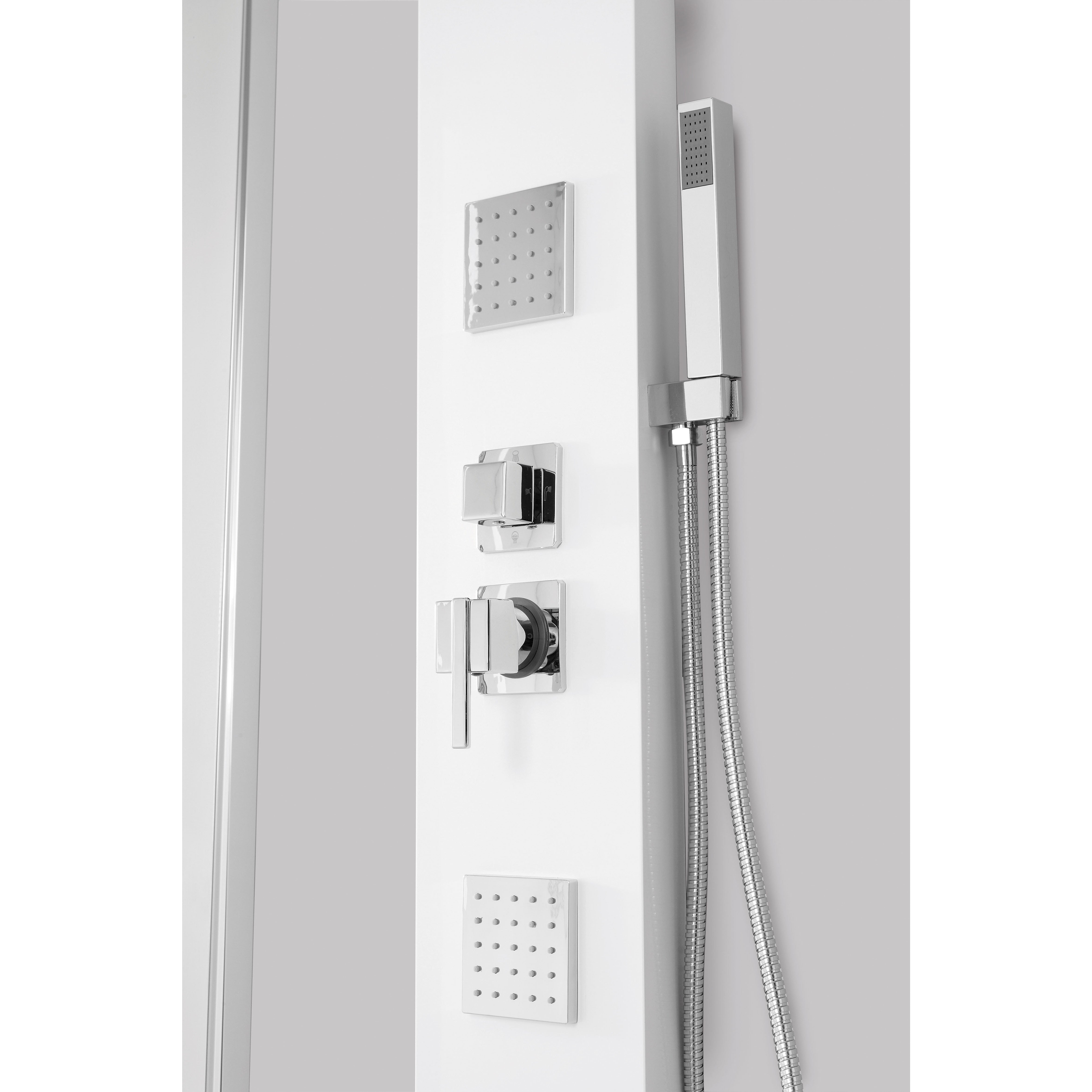 COLONNA DOCCIA IN ALLUMINIO BIANCA ALASKA