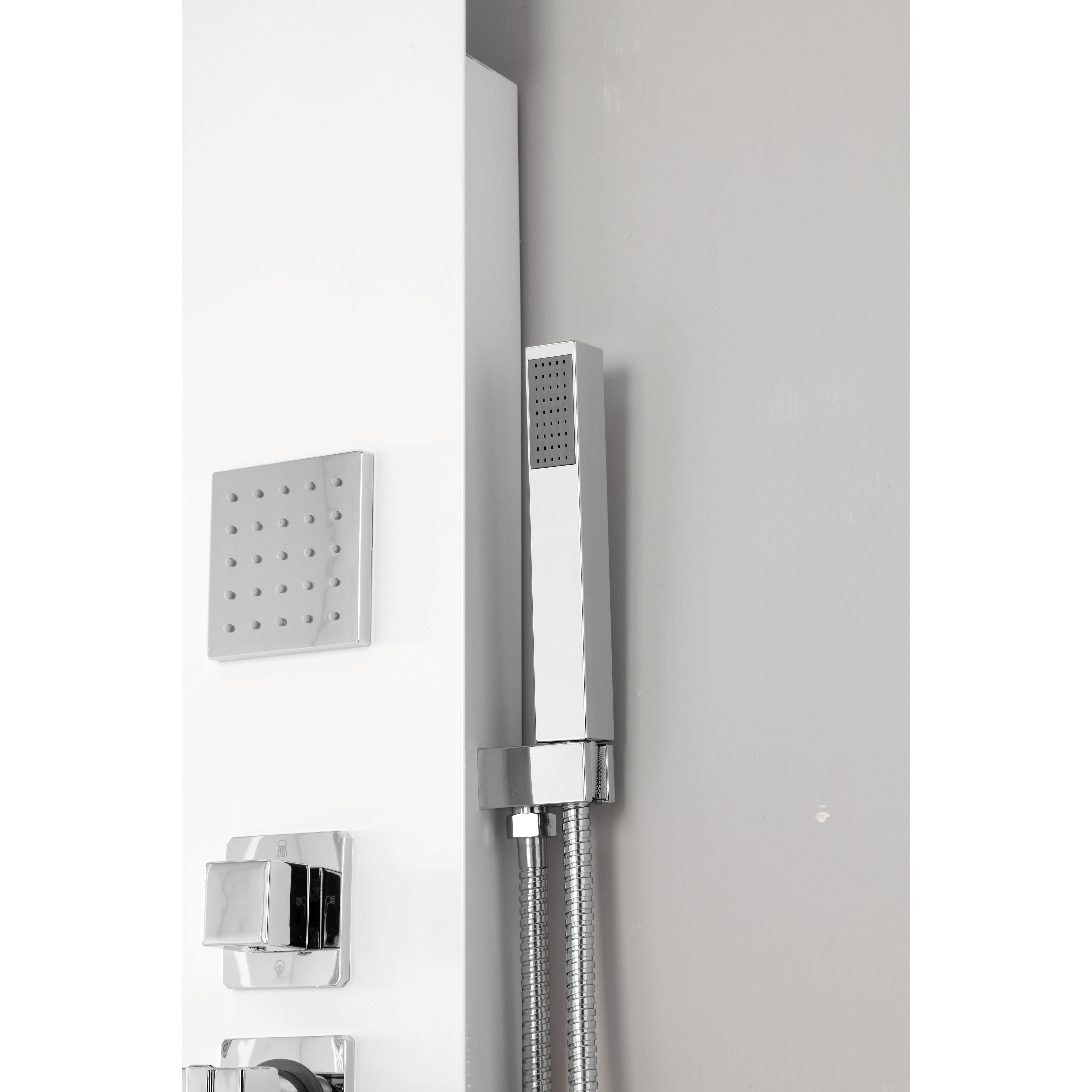 COLONNA DOCCIA IN ALLUMINIO BIANCA ALASKA