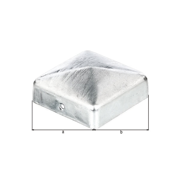 COPRIPALO PER PALI QUADRI 70X70MM ZINCATO A CALDO