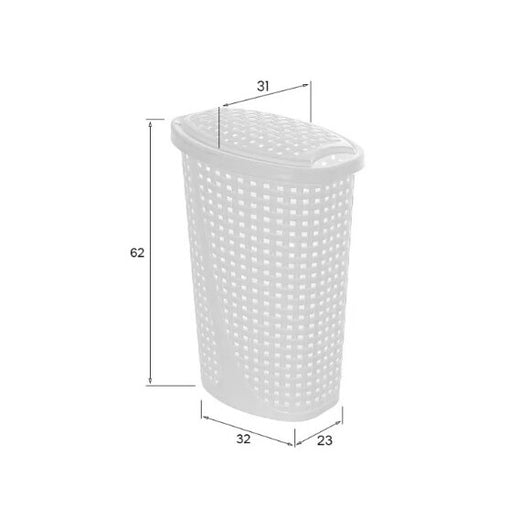 PORTABIANCHERIA SLIM 32X42XH62CM 45L BIANCA.