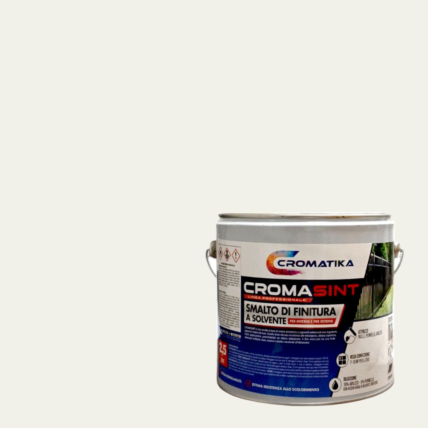 SMALTO CROMASINT 2,5L BIANCO GHIACCIO SOLVENTE.