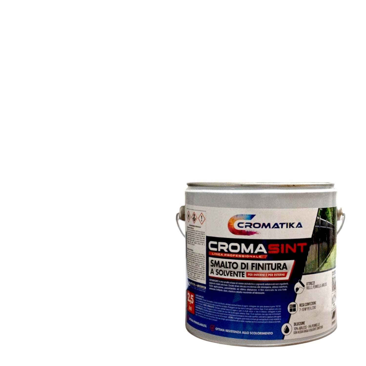SMALTO CROMASINT 2,5L BIACO OPACO SOLVENTE.