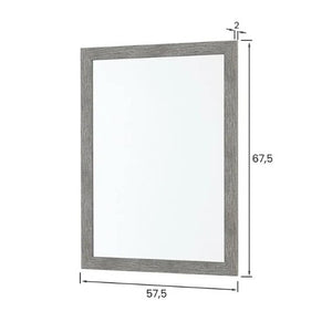 SPECCHIO WOOD 58XH68CM GRIGIO.
