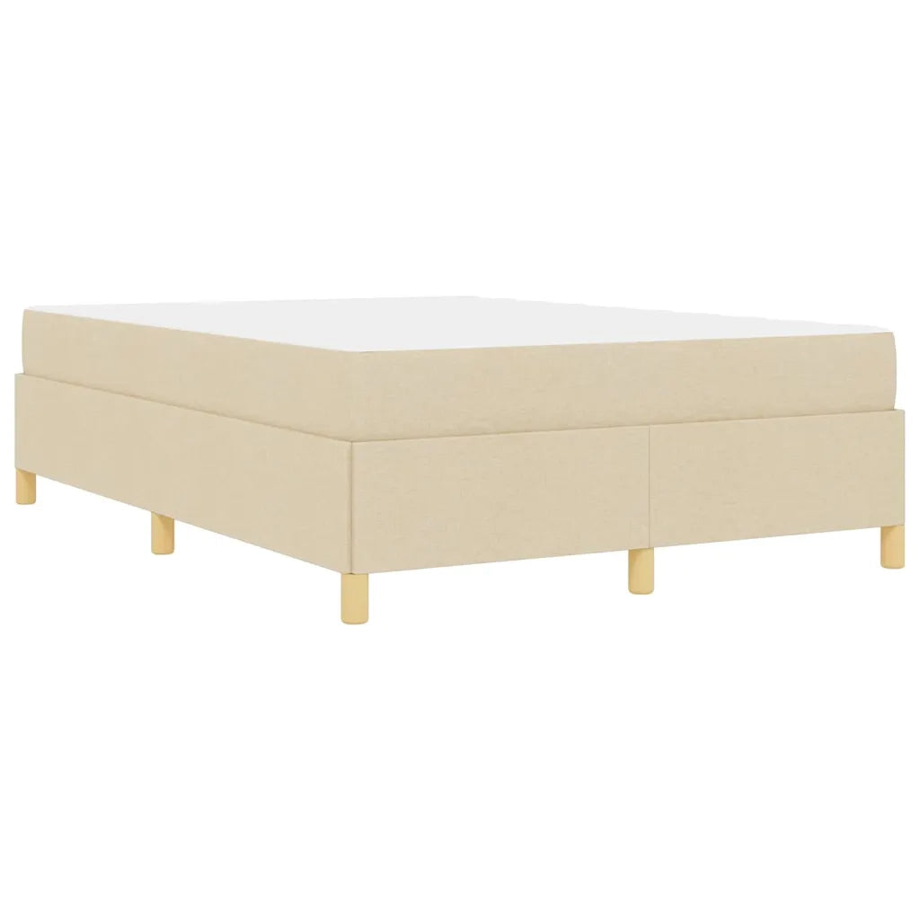 Struttura del letto con materasso Crema 140 x 200 cm Tessuto 3398946