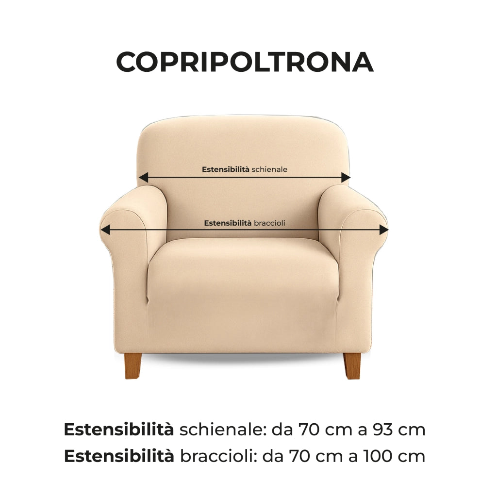 Copridivano In Velluto Elegante Impermeabile Tessuto Elasticizzato Antimacchia Copripoltrona Salva Divano Due Tre Posti Cover Sofà Universale Certificato Oekotex Antigraffio Animali  Crema - Copripoltrona