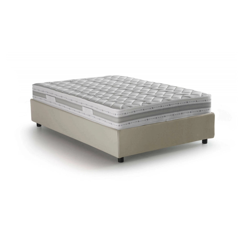 Abici, Letto Piazza e Mezza Materasso Incluso Made in Italy, Beige