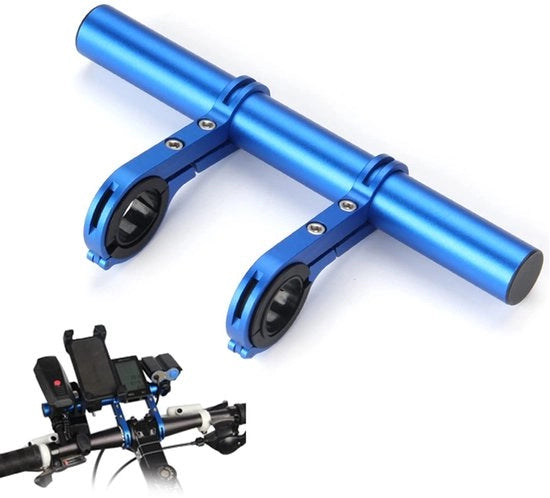 Estensione manubrio bicicletta 20 cm - Prolungamento manubrio bicicletta - Doppio prolungamento manubrio bicicletta - Adatto per bicicletta da mountain bike/BMX - Antiscivolo/Sfondato - Progetto chiuso