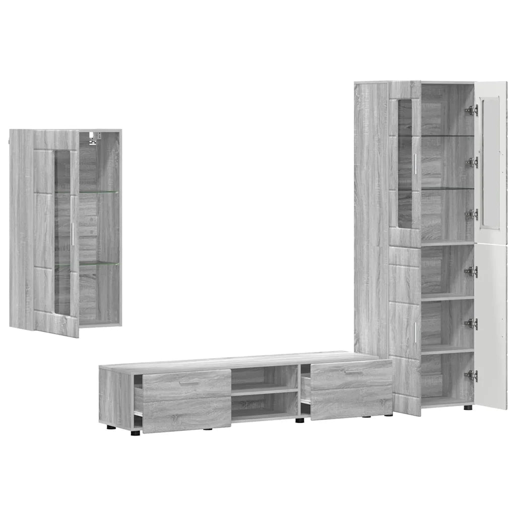 Set mobile TV FLORIN 3 pcs Grigio Sonoma Legno multistrato 3397970