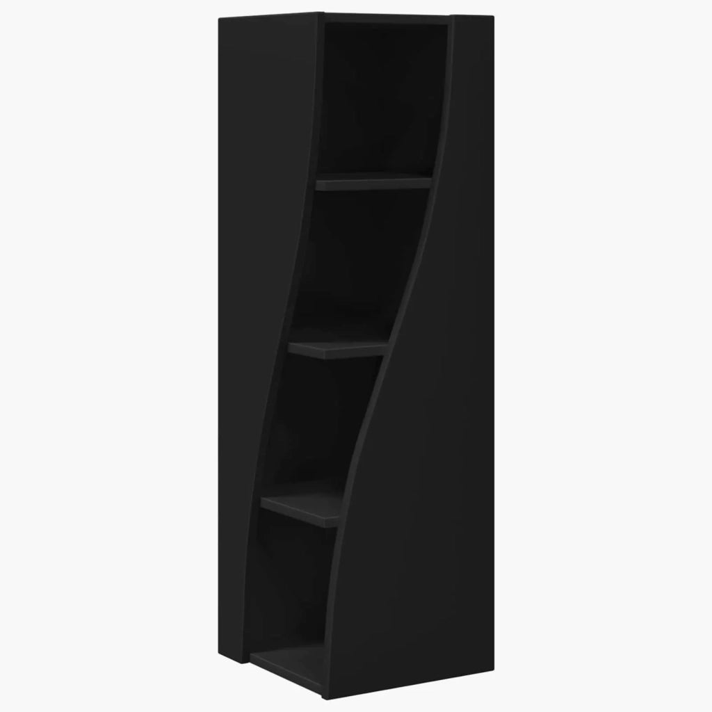 Mobile angolare 32x32x102cm Legno ingegnerizzato Nero 889856