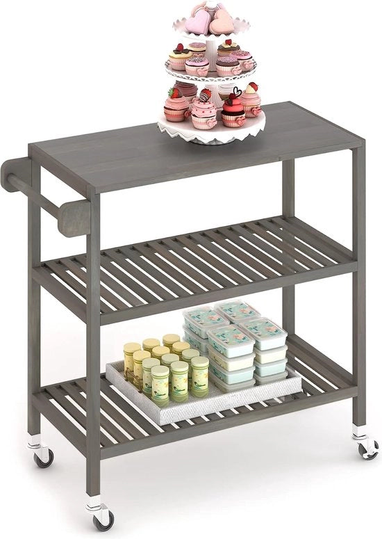 Carrello da servizio - Trolley da cucina - Su ruote – Sostenibile – Trolley da cucina