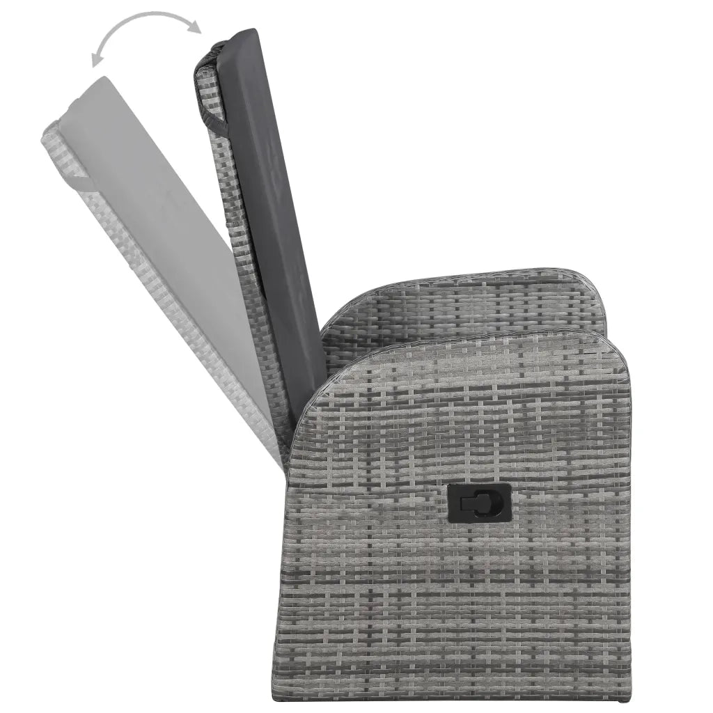 Set da Pranzo da Giardino 7 pz Grigio cod mxl 41561
