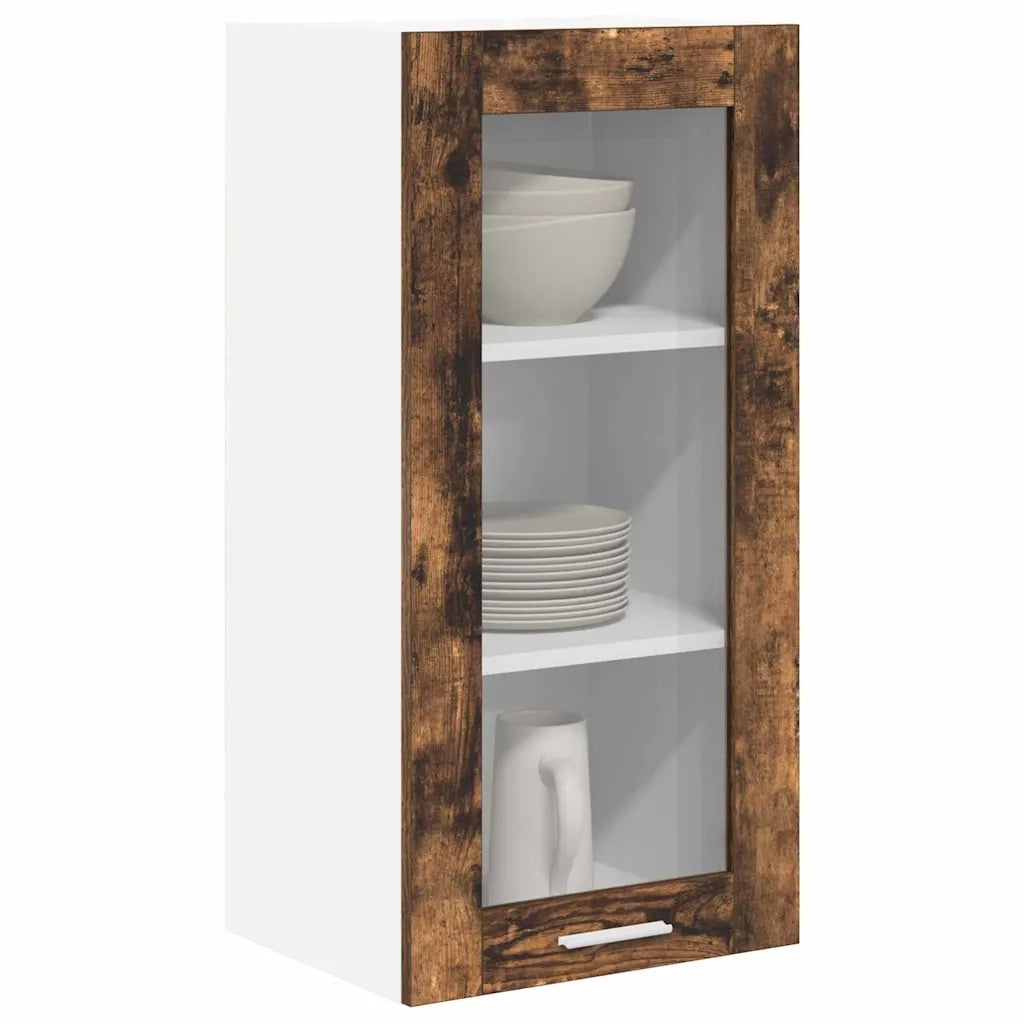 Armadio pensile con porta 2 pcs Rovere fumé 40 x 31 x 80 cm