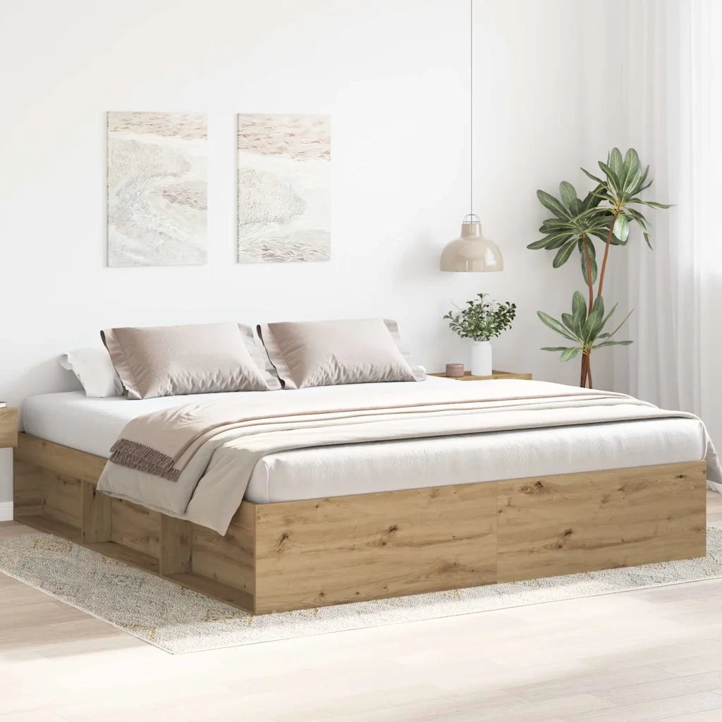 Giroletto senza Materasso Rovere Artigianale 200x200 cm 3328870
