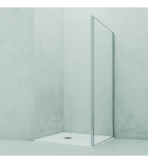 Parete fissa 67-69 cm trasparente 6 mm h. 1,95 da abbinare ad una porta - new plus