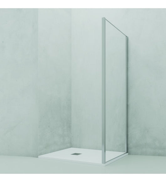 Parete fissa 67-69 cm trasparente 6 mm h. 1,95 da abbinare ad una porta - new plus