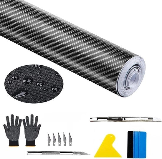 Foglio auto in carbon con finitura alta 6D, 300x30 cm, auto e motociclo, accessori e strumenti